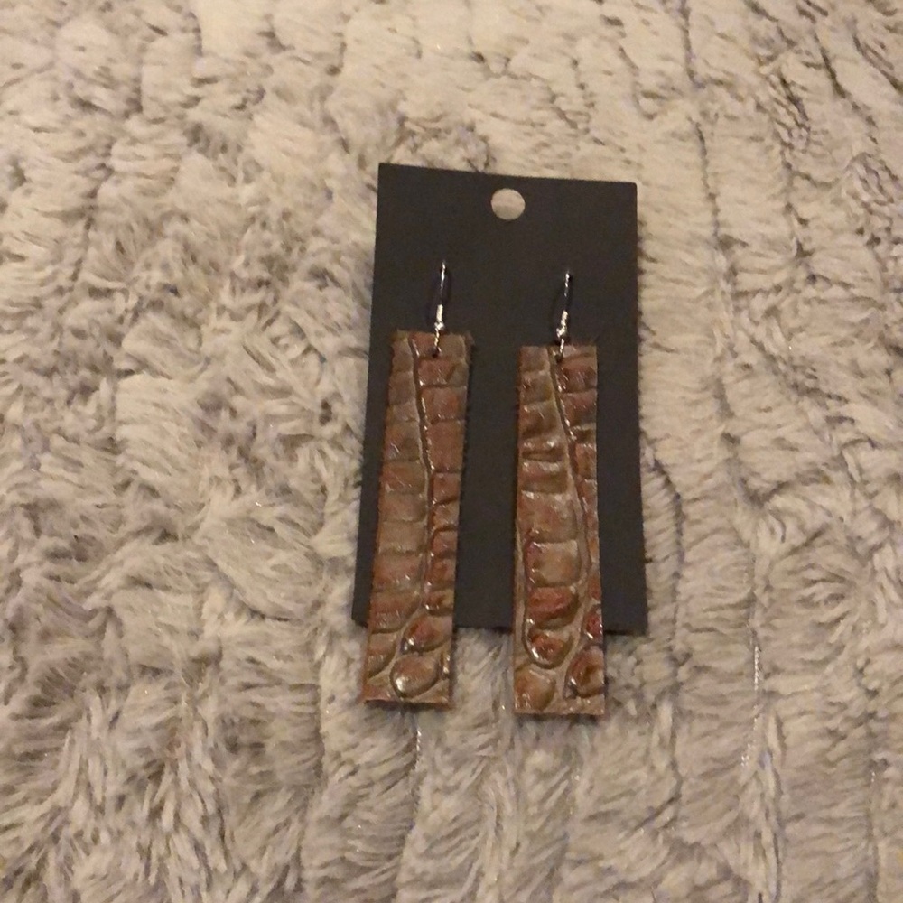 Leather handmade earrings
